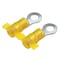 Panduit Ring Terminal, #8 Stud Size, 10 AWG, 600 V, Nylon Insulated, Yellow, 2000 PK PN10-8R-2K - alternate 1